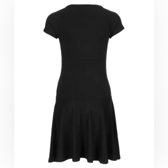 RALPH LAUREN POLO PONTE DRESS BLACK KNIT STRETCHY T-SHIRT PEPLUM XL Soft viscose - Picture 2 of 9